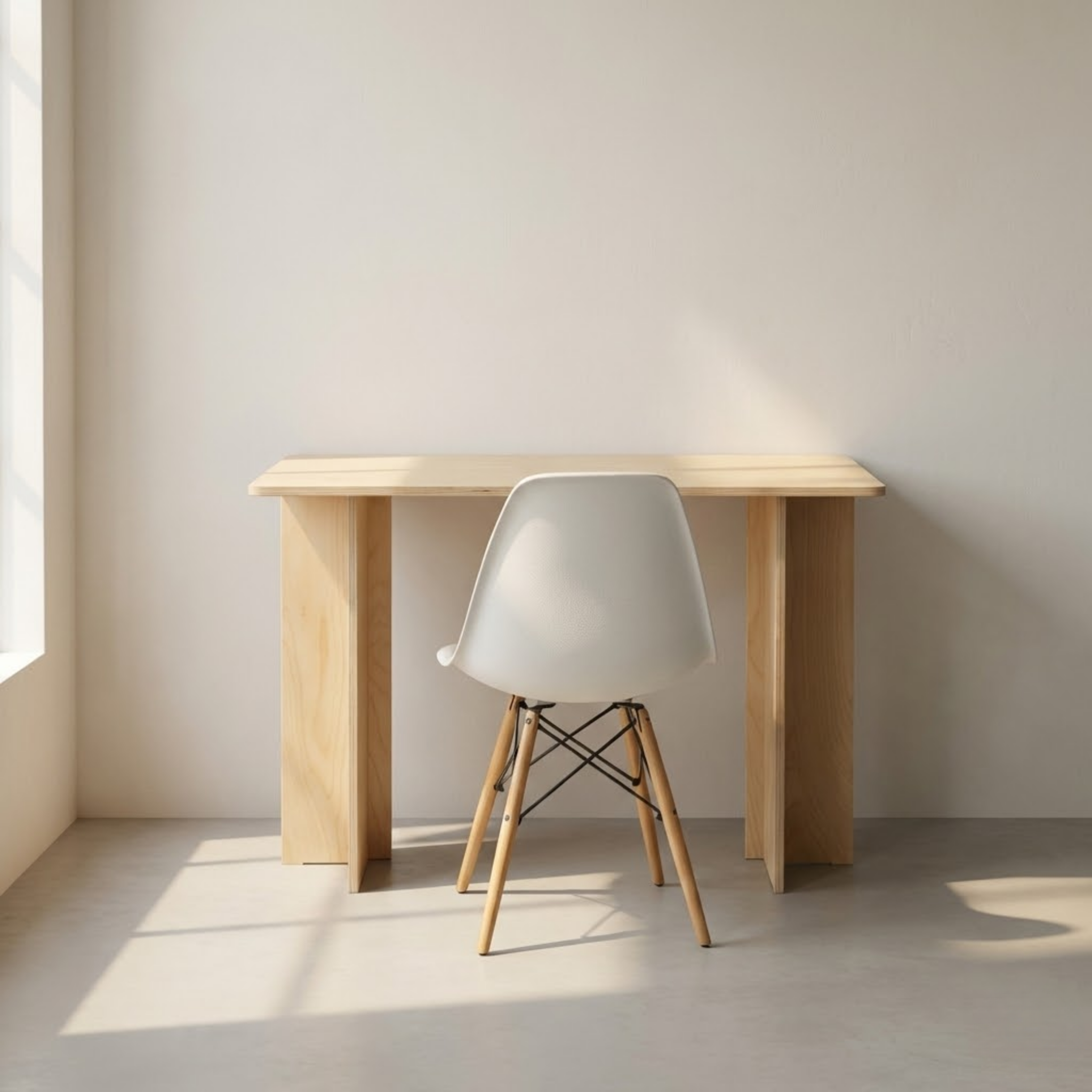 ARVID çalışma masası 116 cm genişlik huş ağacı modern İskandinav stil