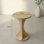 Salon koltuk yanı için İskandinav stil ahşap yan sehpa montajsız tasarım