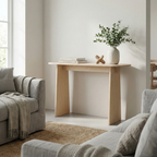 Minimal ahşap giriş ünitesi AURUM, modern dekorasyon için doğal kontrplak konsol tasarımı