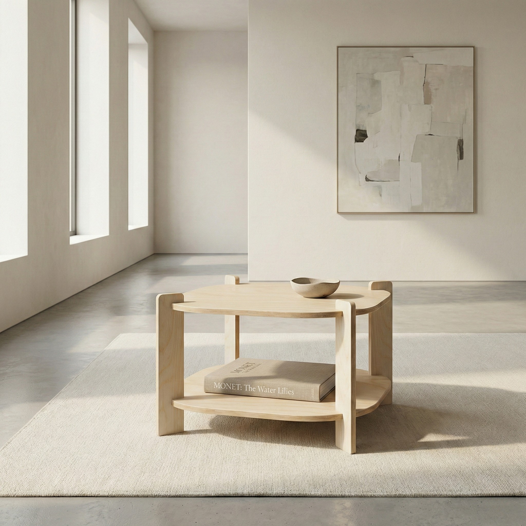 Geçmeli sistemli montajsız kare orta sehpa modeli