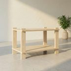 Minimalist salon için doğal ahşap İskandinav TV sehpası – SVEA modüler tasarım