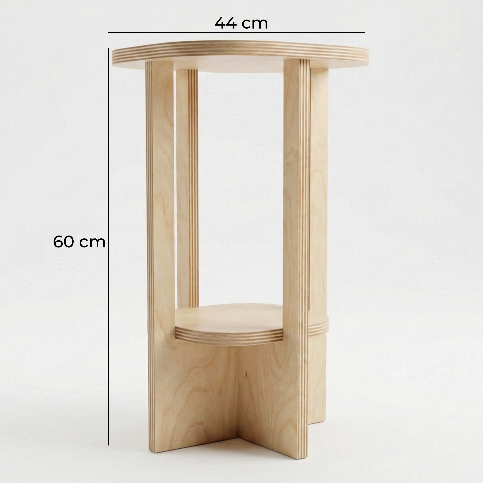Minimal dekorasyon için modern ahşap koltuk yanı sehpası
